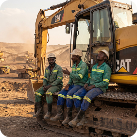 Mining workers